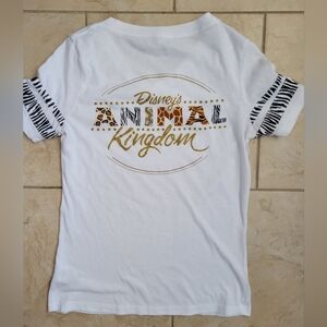 Disney Parks Animal Kingdom White and Gold T-Shirt-XS